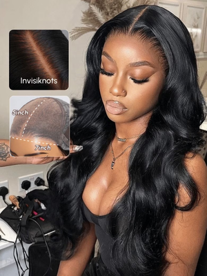 Nadula Body Wave 7x5 Bye Bye Knots and 13x4 HD Lace Pull and Go Wig Invisible Knots For Sale