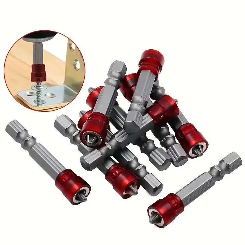 Screwdriver Magnetic Non-slip Cross Batch Head, Durable Alloy Material Electric Screwdriver Cross Batch Head Adapter, Electri...