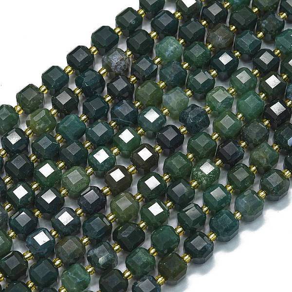 Natural Moss Agate Beads Strands