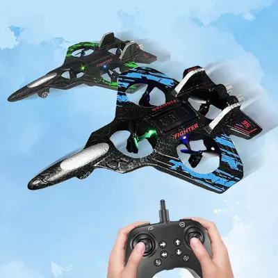 Remote Control Airplane, 1 Count 4-axis Drone with Remote Control, Foam Glider, Gravity Sliding Airplane, Outdoor Electric Re...