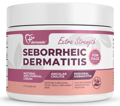 Dermveda Seborrheic Dermatitis Angular Cheilitis Medicine Cream Relief– Natural Relief