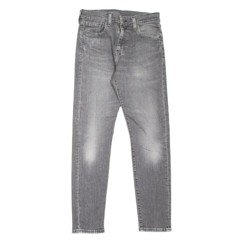 LEVI'S 512 BIG E Jeans Mens Grey Slim Tapered Stone Wash W30 L32