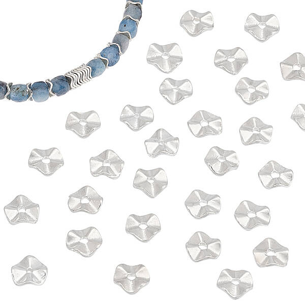 30Pcs 925 Sterling Silver Beads