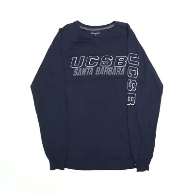 CHAMPION UCSB Santa Barbara T-Shirt Blue USA Long Sleeve Mens S