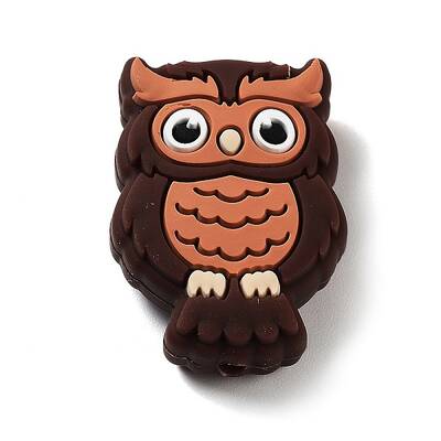 Owl Food Grade Silicone Focal Beads
