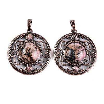 Natural Rhodonite Pendants