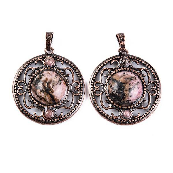 Natural Rhodonite Pendants