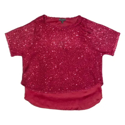 PHASE EIGHT Sequins Womens Top Red M