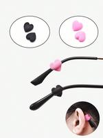 Pink Heart Shaped Anti-slip Glasses Ear Hook, Glasses Grips, Silicone Anti-slip Glasses Leg Cover, Cute Fashion Eyewear Acces...