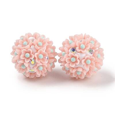 Handmade Polymer Clay Rhinestone Beads