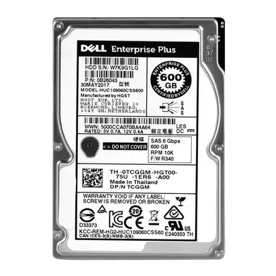 TCGGM-RFB Dell 600GB 10000RPM SAS 6Gb/s 2.5-Inch 64MB Cache Hard Drive