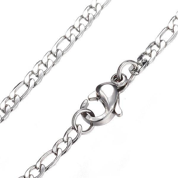 Tarnish Resistant 304 Stainless Steel Figaro Chain Necklaces