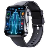 smartwatch ECG electrocardiogram monitoring SOS fall alarm blood glucose and blood pressure Bluetooth sports smartwatch HRV r...