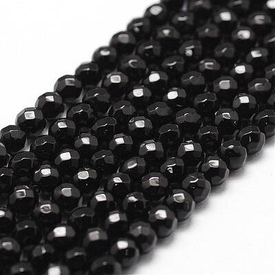 Natural Black Onyx Beads Strands