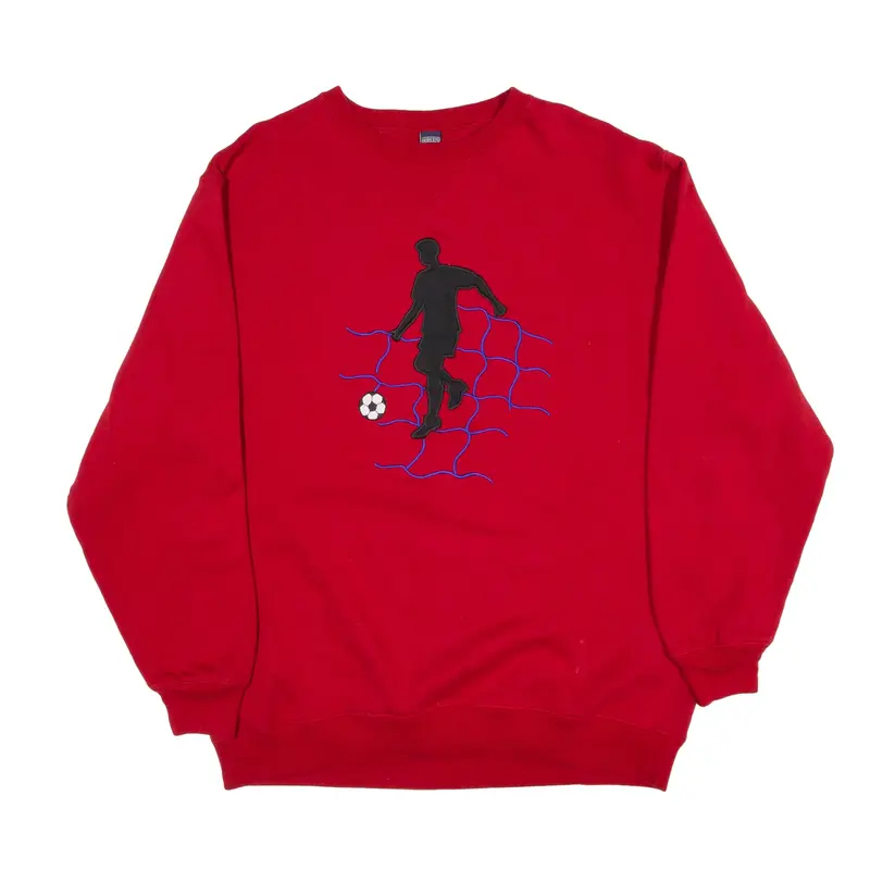 LANDS END Football Sweatshirt Red Boys XL