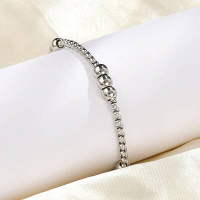 304 Stainless Steel Ball Chain Bracelets for Women Men