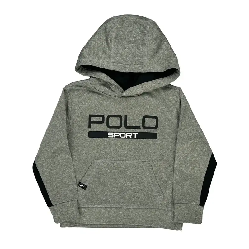 Age 4 Years Polo Sport Graphic Hoodie - XS Grey Cotton Blend