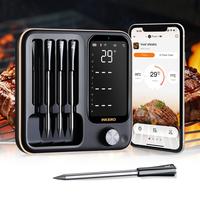 INKBIRD meat thermometer, WIFI&Bluetooth wireless thermometer, suitable for barbecue, frying, kitchen utensils,Holiday Gifts,