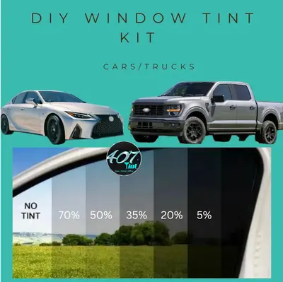 407 TINT - DIY Professional Grade Window Tinting Film Pre-Cut for All Vehicles (1998-2024) - Choose Your VLT (5%, 20%, 35%, 5...