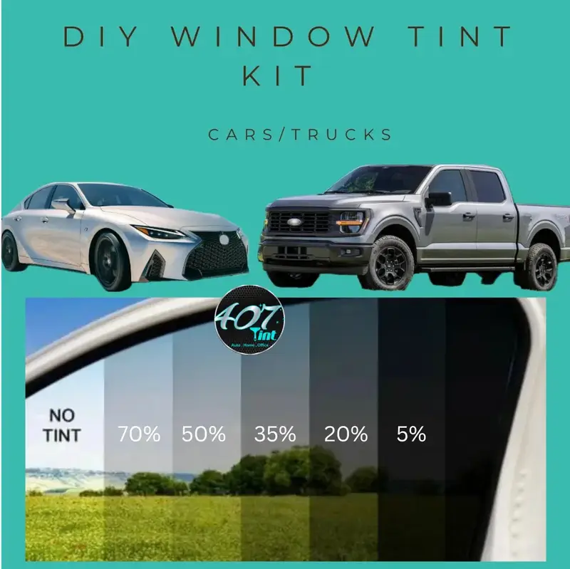 407 TINT - DIY Professional Grade Window Tinting Film Pre-Cut for All Vehicles (1998-2024) - Choose Your VLT (5%, 20%, 35%, 5...