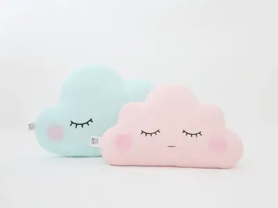Set of 2 Pillows - Large Cloud Pillow and Small Cloud Pillow (8 colors)