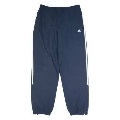 ADIDAS Womens Track Pants Blue Tapered UK 16 W30 L30