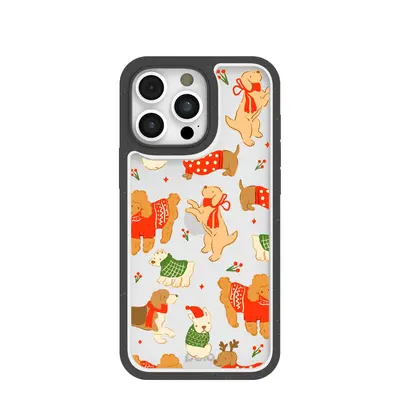 Clear Jolly Doggos iPhone 16 Pro Max Case With Black Ridge