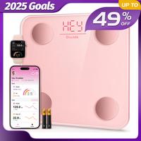 OVUTEK Smart Scale for Body Weight, Pink, BMI, and Body Fat Composition, Bluetooth & App Connectivity - Weighing Scale Smart ...