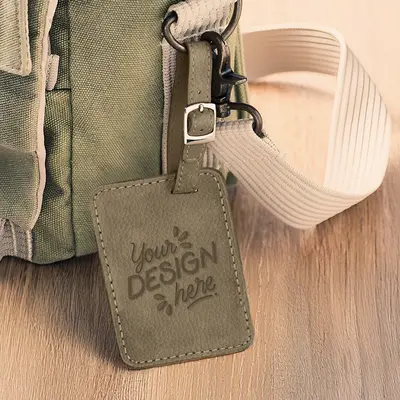 Luggage Tag - Beige-Add Name or Initials