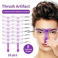 8 Set Eyebrow Template Stencil Makeup Tools Eyebrow Shaping Perfect Brows,Set of Eyebrow tools for Beauty Make Up Tools Cosme...