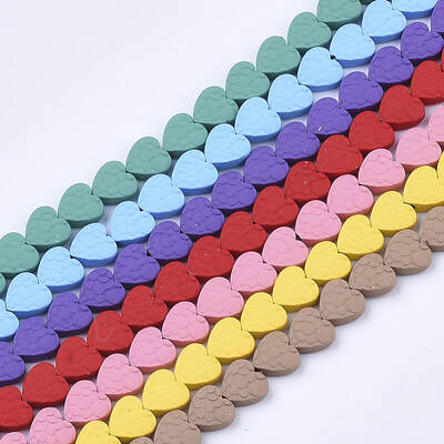Spray Painted Non-magnetic Synthetic Hematite Beads Strands