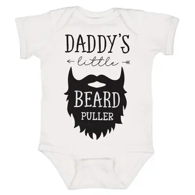 Daddy's Little Beard Puller Baby Onesies, Baby Announcement Bodysuit, Newborn Baby Clothes Girl
