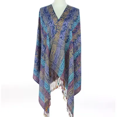 Blue Paisley Kaleidoscope  Pashmina