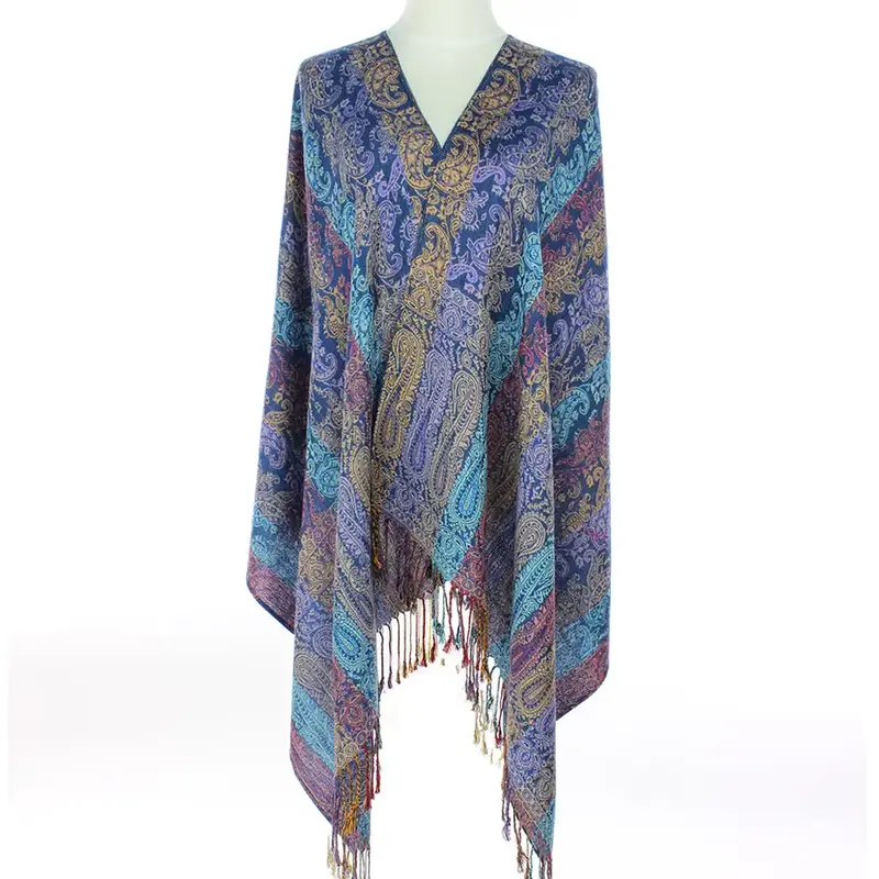 Blue Paisley Kaleidoscope  Pashmina