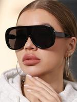 Unisex Simple Style Plain Color Frames Glasses, Trendy Casual Thin Glasses for Everyday Use, Fashion Accessories for Outdoor ...