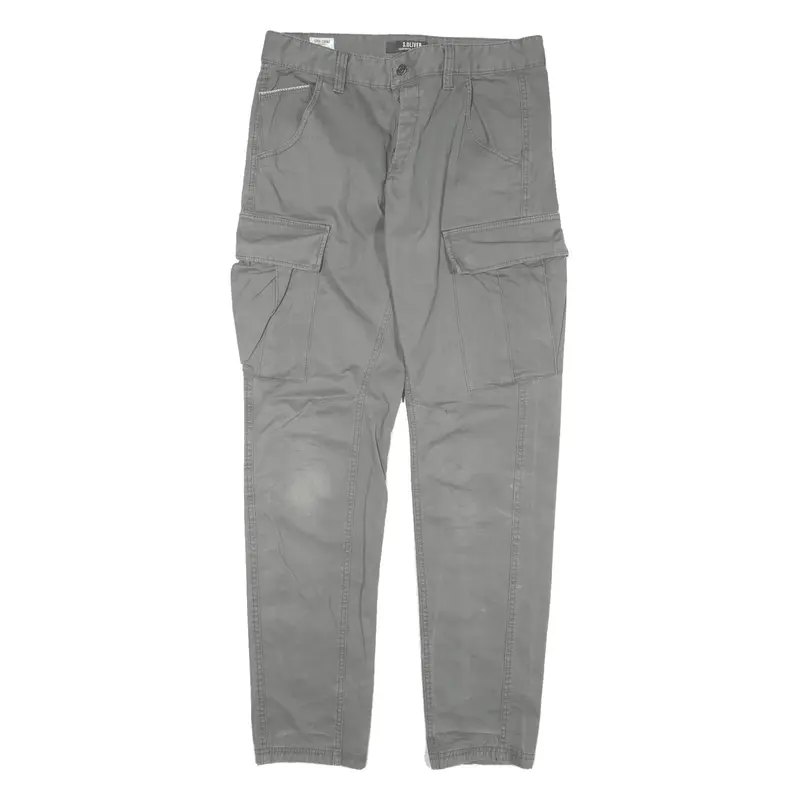 S.OLIVER Tubx Chino Trousers Grey Regular Straight Mens W31 L36