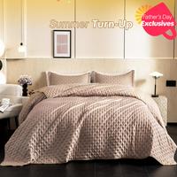 【Summer Turn Up】DOWNCOOL 3pcs Quilt Bedding Set(2pcs for Twin size), Lightweight Soft Bedspreads Coverlet, All Season Qui...