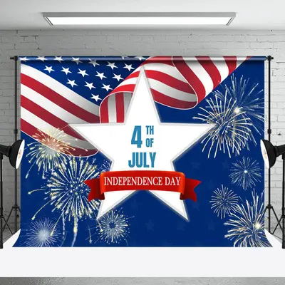 Usa Flag Star 4th Of July Independence Day Backdrop - Aperturee