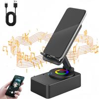 Wireless Induction Audio Bluetooth Speaker 5in1 Phone Holder Emergency Rechargeable (1500mAh) Portable Power Tablet Stand Wit...