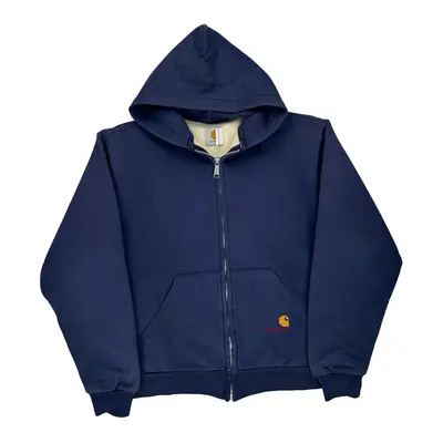 Carhartt Hoodie - Large Navy Cotton Blend