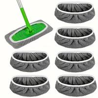 Reusable Mop Pad, 4 Counts Washable Mop Cloth, Mop Replacement Pad, Wet and Dry Use Mop Accessories for Home Floor Cleaning