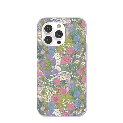 Lavender Pastel fields iPhone 14 Pro Case
