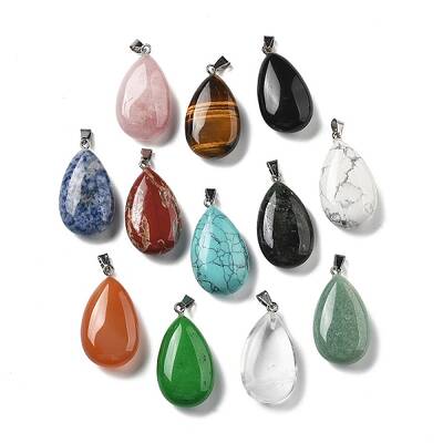 Teardrop Gemstone Pendants