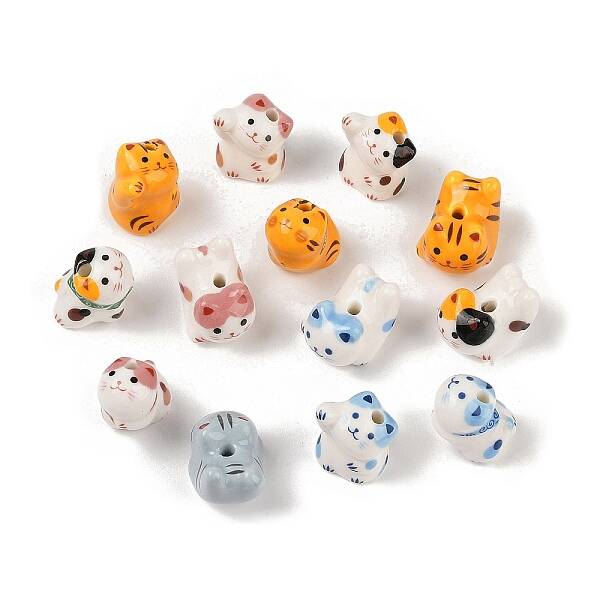 Handmade Printed Porcelain Beads