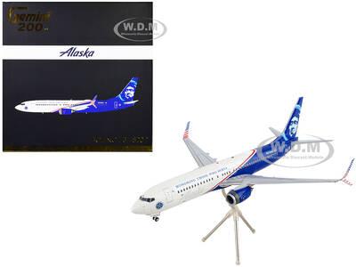Boeing 737-800 Commercial Aircraft Alaska Airlines - Honoring Those Who Serve White and Blue Gemini 200 Series 1/200 Diecast ...