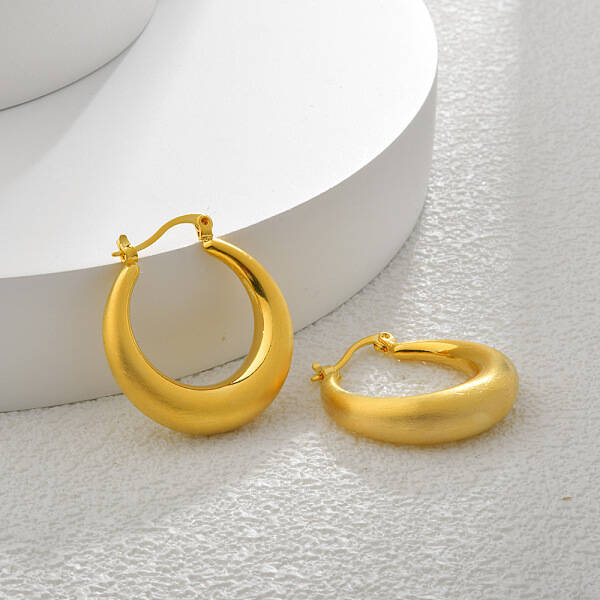Brass Ring Hoop Earrings