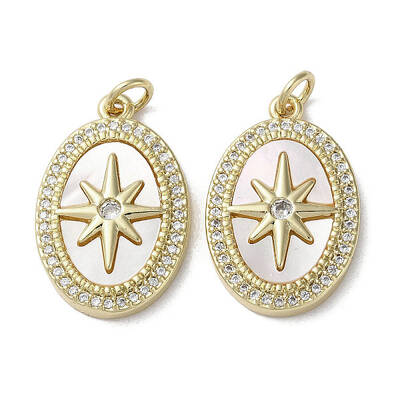 Brass Micro Pave Cubic Zirconia Pendants