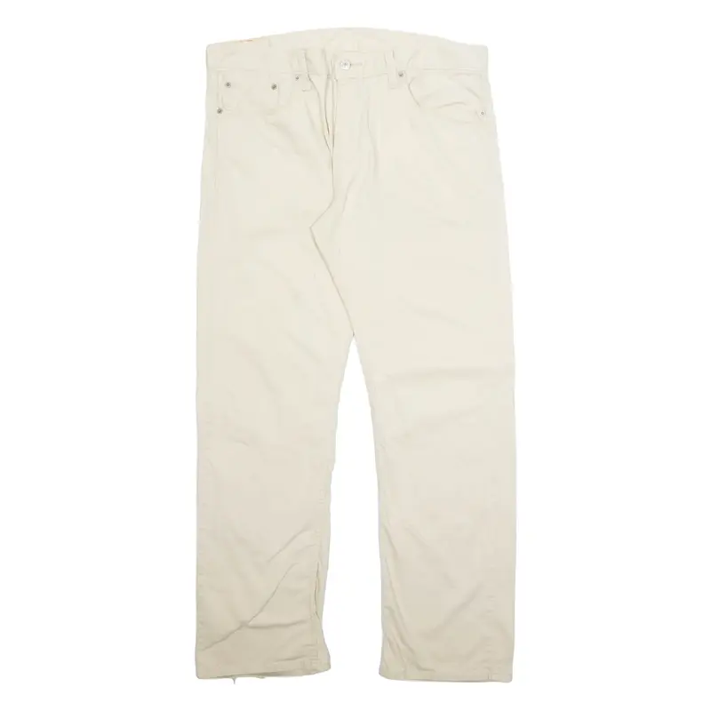 LEVI'S 514 Mens Trousers Cream Regular Straight W38 L32