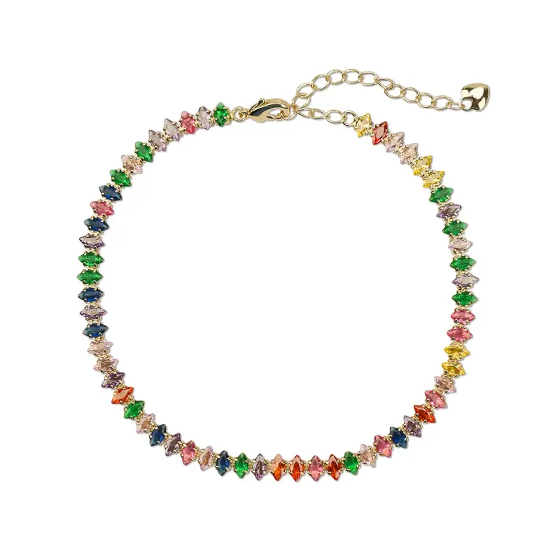 MEIITRUE 14K Gold Plated Waterproof Anklet for Women, Dainty Cubic Zirconia Anklet Bracelet for Beach, Summer Trendy Jewelry ...