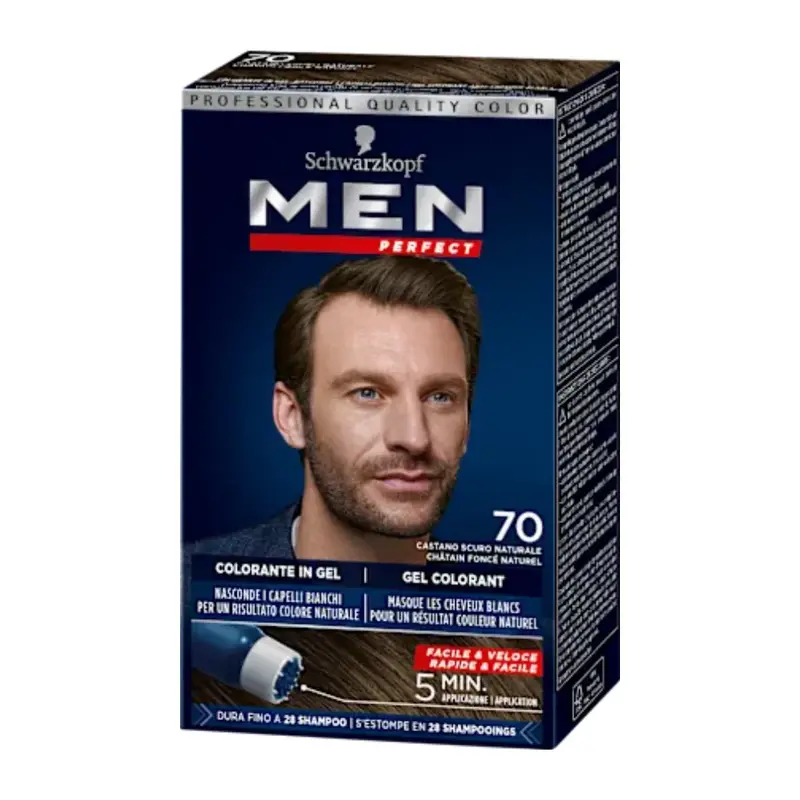 Testanera Ammonia-Free Gel Hair Dye For Men Perfect N 70 Natural Dark Brown